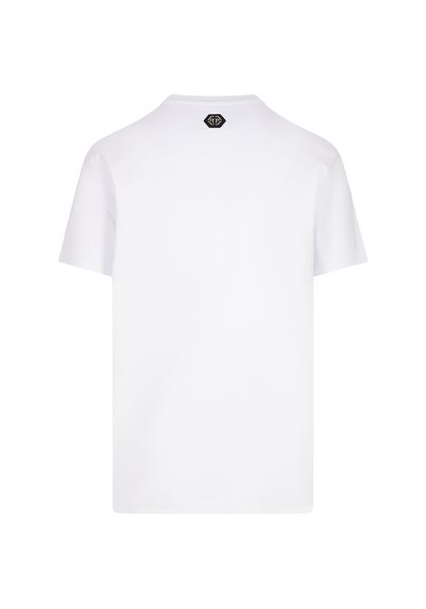 T-shirt Round Neck SS Coursive Border Bianca PHILIPP PLEIN | PAECMTK8261PJY002N01